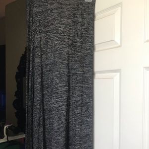 Charcoal grey and black maxi skirt